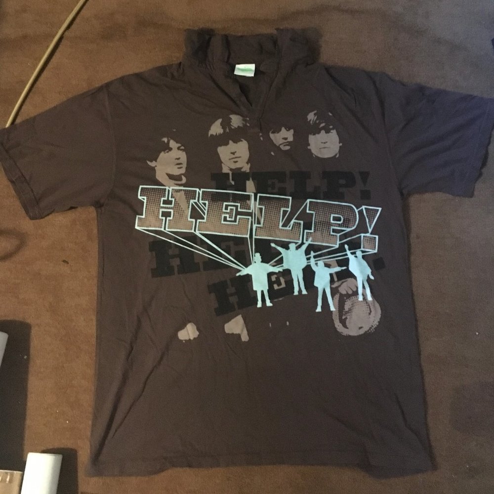 The Beatles collared shirt, Apple Corps, LTD, HELP - 100% proceeds to charity
